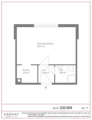 Top 1 Zimmer-Apartment inkl. Einbauküche und Garage - Ideal für Selbstbezug oder Kapitalanleger