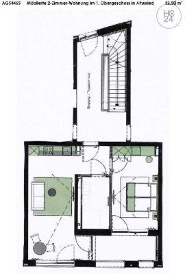 MODERN LIVING - Stilvoll möblierte 2-Zimmer-Wohnung im 1. OG mit Balkon in Altusried