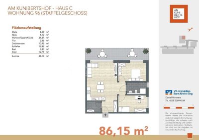 3 Zimmer Penthouse mit Westbalkon