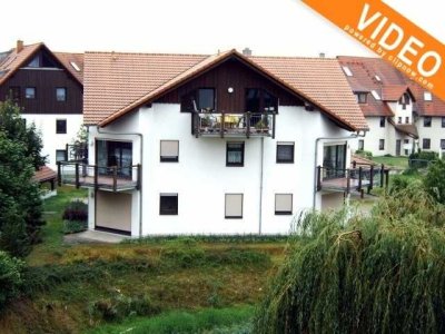 Kleine Wohnung mit Einbauküche u. Terrasse in idyll. Lage direkt am Spreefließ in Cottbus-Döbbrick