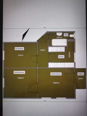 Schöne und modernisierte 3-Zimmer-Wohnung in Bad Staffelstein