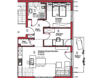 NEUBAU Schöne 3-Zimmer-Wohnung in Assamstadt (W5)