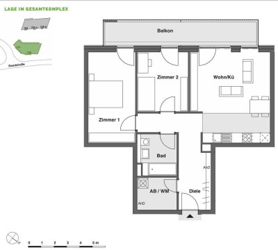 Sonnige 3-Zi.-Neubauwohnung in Stellingen - 5. OG Erstbezug + TG-Stellplatz