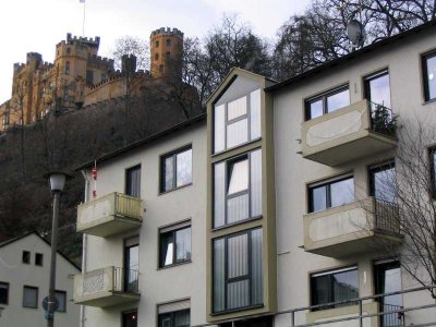 3-Zimmer-Wohnung mit Balkon, Aussicht auf den Rhein