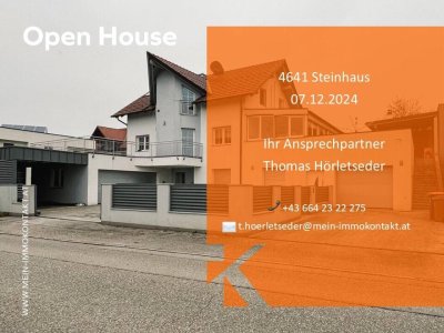 Exklusives Einfamilienhaus mit Traunsteinpanorama und vielseitigen Extras in Steinhaus *OPEN HOUSE am 07.12.24*