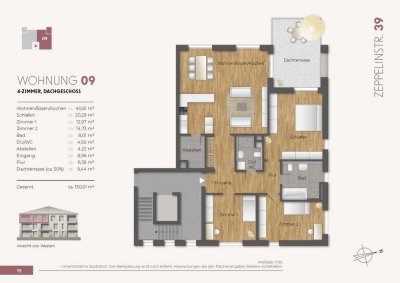 4 - Zi. Neubau Dachgeschosswohnung (Whg. 09)