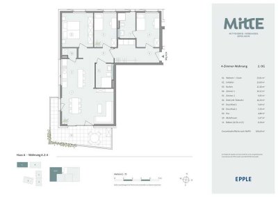 4-Zimmer-Wohnung mit eigenem Wohnbereich für die Pflegekraft