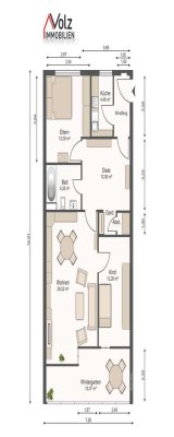 ZENTRALE UND RUHIGE EIGENTUMSWOHNUNG,  CA. 85 M² WOHNFl., MIT AUFZUG UND DACHTERRASSE, TG-STELLPLATZ