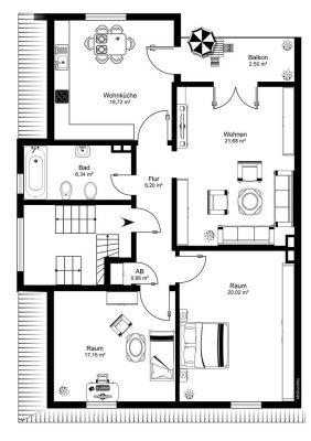 Wohnen im Altbau mit der Technik von Heute: Renovierte 4-Raum-Wohnung in bester Lage