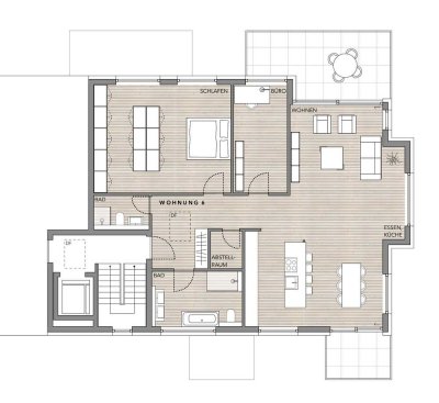 3,5 - 5,5 Zimmer-Wohnung mit Überblick und flexiblem Grundriss.