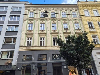 Altbauwohnung mit Stil in der Innenstadt! 107 m² WNFL im 2. OG ohne Lift, teilmöbliert, Nähe Straßenbahn, Theater und Palais KV!