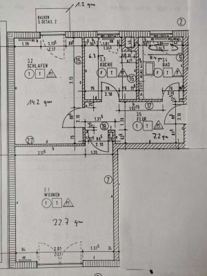 Schöne Zwei-Zimmer-Wohnung mit Balkon