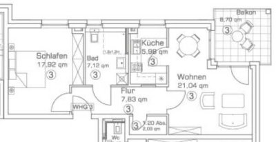 Seniorenwohnung: 2,5 Zimmer-Wohnung mit Balkon in Uhldingen-Mühlhofen