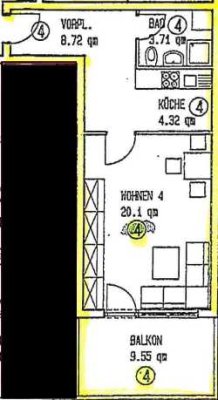 Helle und geräumige 1 Zi. Wohnung in der Stadtmitte von Waiblingen