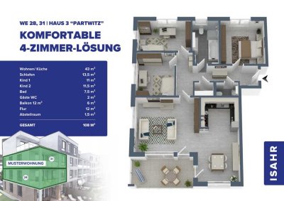 Außergewöhnlich & Neu! Eigentumswohnung: Provisionsfrei & in 1A Lage | Am Schlosspark in Senftenberg