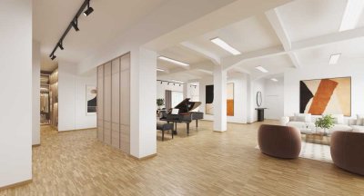 „Außergewöhnliches Atelier-Loft im Heusteigviertel – Wo Wohnen und Arbeiten verschmelzen“