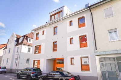 Neubau:  bezugsfertige 2-Zi.-Maisonette-Whg., ruhige Innenstadtlage, Südbalkon - für Singles & Paare