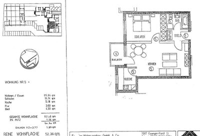 2-Zimmer-Wohnung nähe Stadtzentrum mit Balkon, EBK, TG