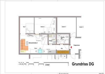 Pfiffige 1-Zimmer-DG-Wohnung in Mössingen-Belsen