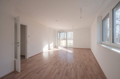 VIDEOTOUR: ab sofort freundliche, helle 3 Zimmer Erstbezugswohnung + Balkon + 2 Parkplätze mieten, später kaufen!