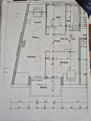 Lichtdurchflutete möblierte 3,5-Zimmer-Maisonette-Wohnung mit Balkon und EBK in Stuttgart