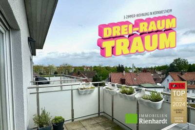Drei-Raum-Traum! 3-Zimmer-Wohnung in Kornwestheim