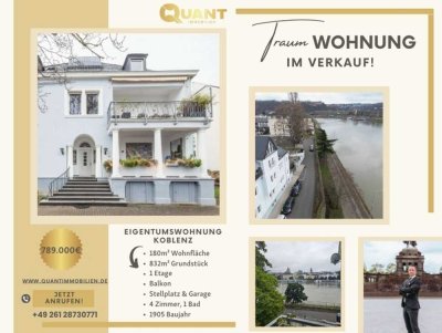 Luxus-Etagenwohnung mit Moselblick in Koblenz: Eleganz, Großzügigkeit und erstklassige Lage