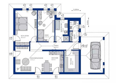 WOHNEN & LEBEN auf einer Ebene, verwirklichen SIE Ihren Bungalow Traum inkl. Baugrundstück mit U