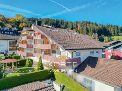 Moderne 2-Zimmerwohnung in ruhiger Ortslage von 
 Oberstaufen im Allgäu mit Süd-Balkon u. TG-Stellp