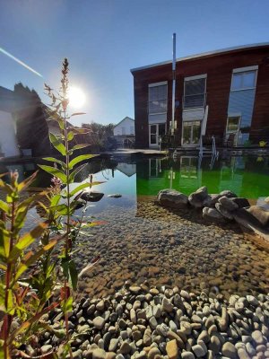 Haus mit Schwimmteich, im Urlaub wohnen