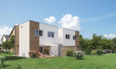 Modernes Tiny House mit beheiztem Hobby-Keller und Carport