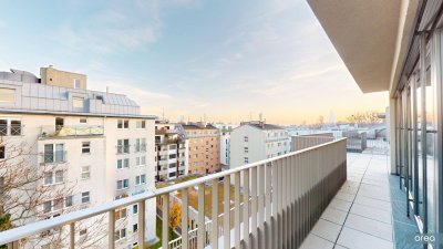 orea | Luxuswohnung mit riesiger 72 m² Terrasse in zentraler Lage | Smart besichtigen · Online anmieten