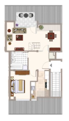 3-Raum-Dachgeschoss-Maisonette-Wohnung in ruhiger Waldrandlage