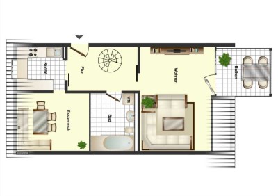 3-Zi-Maisonettewohnung in Hochdorf zu verkaufen!