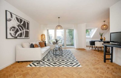 *PROVISIONSFREI* Frisch renovierte Maisonettewohnung, Balkon, TG-Stellplatz, 2 Bäder, Parkett