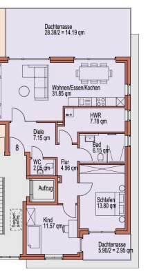 Erstbezug: Exklusive Penthousewohnung mit moderner Ausstattung und zwei Dachterrassen!