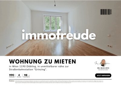 Zur Vermietung steht eine 4-Zimmer-Wohnung, in Wien Döbling, in unmittelbarer nähe zur Straßenbahnstation “Grinzing”.