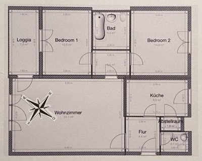 Exklusive 3-Raum-Wohnung mit Balkon und Einbauküche in Bremen