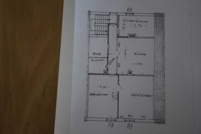 Gemütliche, gepflegte 3-Zimmer-DG-Wohnung mit Einbauküche in Güntersleben