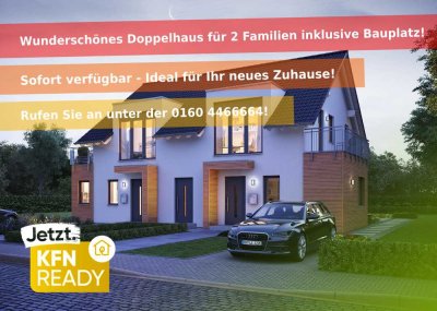 � Mehrfamilien-Projekt � Wunderschönes Doppelhaus �� inkl. Baugrundstück sucht 2 Baufamilie(n)!