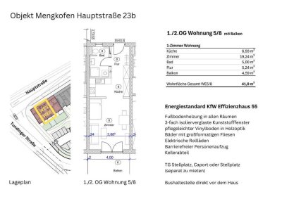 Exklusive Neubau 1-Zimmer-Wohnung in Mengkofen