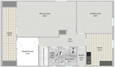 Freundliche 3-Zimmer-Dachgeschosswohnung mit Balkon und EBK in Barsinghausen/Bantorf