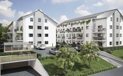 Erstbezug mit Balkon: Attraktive 2-Raum-Wohnung mit gehobener Innenausstattung in Neuhaus am Inn