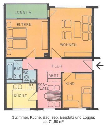 Familienwohnung in Oberzwehren