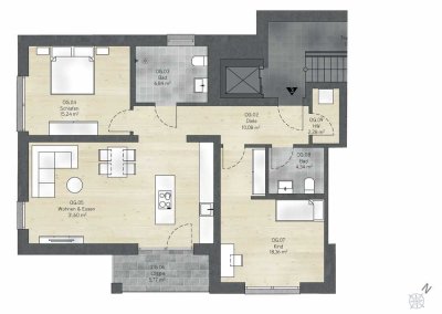 Exklusive 3-Raum-Wohnung mit gehobener Innenausstattung mit Balkon und EBK in Kreuzau