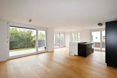 Moderne, stilvolle 3-Zimmer-Wohnung mit schöner Terrasse und Garten - auf Erbpacht.