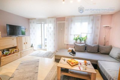 2-Zimmer-Wohnung in zentraler Wohnlage, mit TG-Stellplatz, Balkon & Garten sowie Kellerabteil