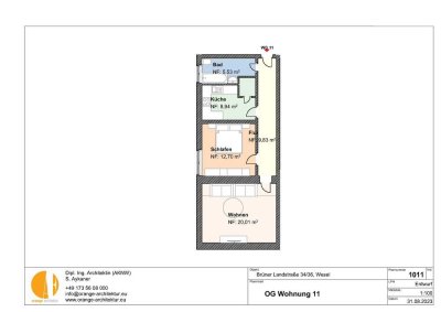 2 Zimmer Wohnung im 1. Obergeschoss