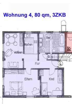 Schöne 3-Zimmer-Wohnung in Wald-Michelbach in ruhiger, erhöhter Lage mit Blick über den Ort