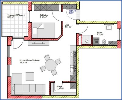 Wohnung 10, Haus 3, 1.OG